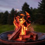 Fire Pit - fire on brown fire pit
