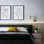 Picture Frames - black and white bed linen
